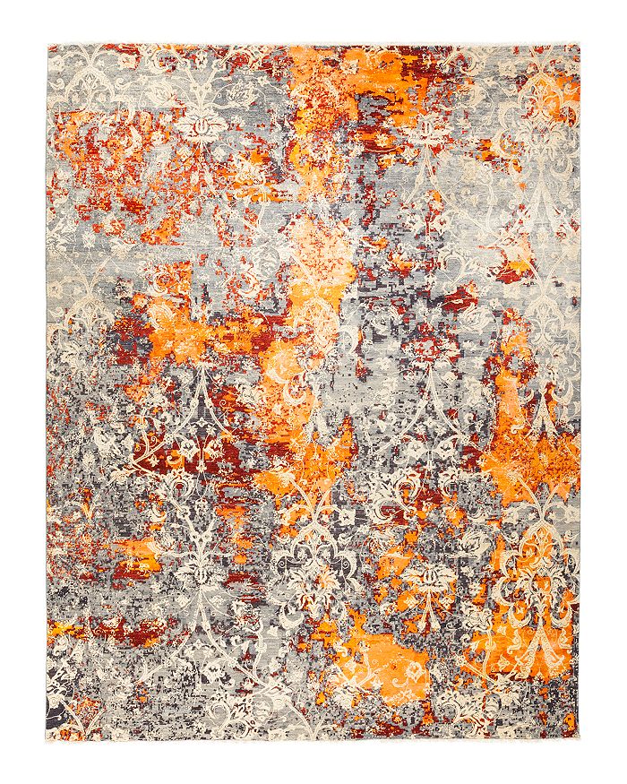 Bloomingdale's Solo Rugs Abstract Roanoke Hand-knotted Area Rug, 9' 1 X 11' 9 In Orange