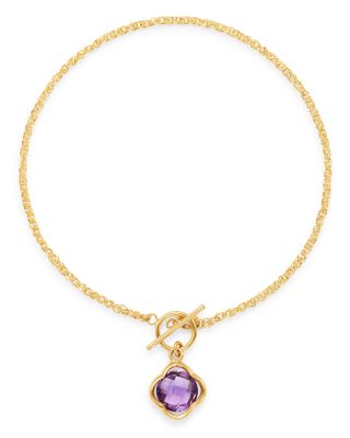 Bloomingdale's Fine Collection - Amethyst Clover Bracelet in 14K Yellow Gold