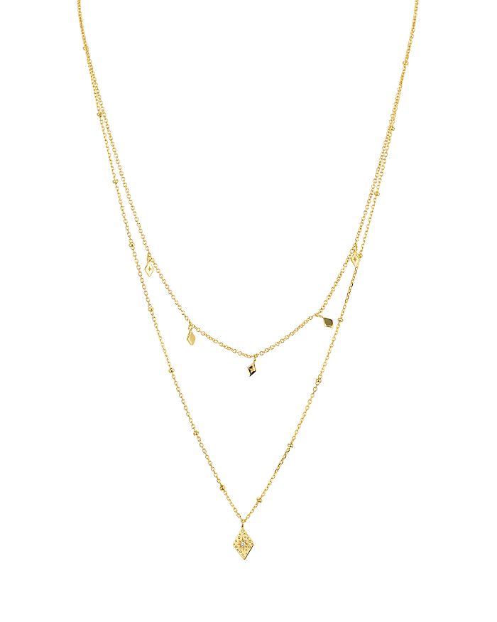 Shop Argento Vivo Layered Pendant Necklace In 14k Gold-plated Sterling Silver, 14-16