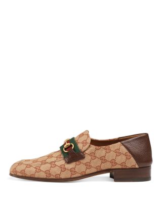 Gucci Men's GG Supreme Canvas Horsebit Loafers | Bloomingdale's