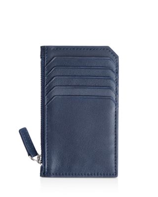 Leather Zipper Credit Card Case