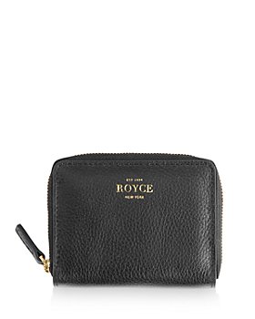 ROYCE New York - Leather Zip-Around Card Case