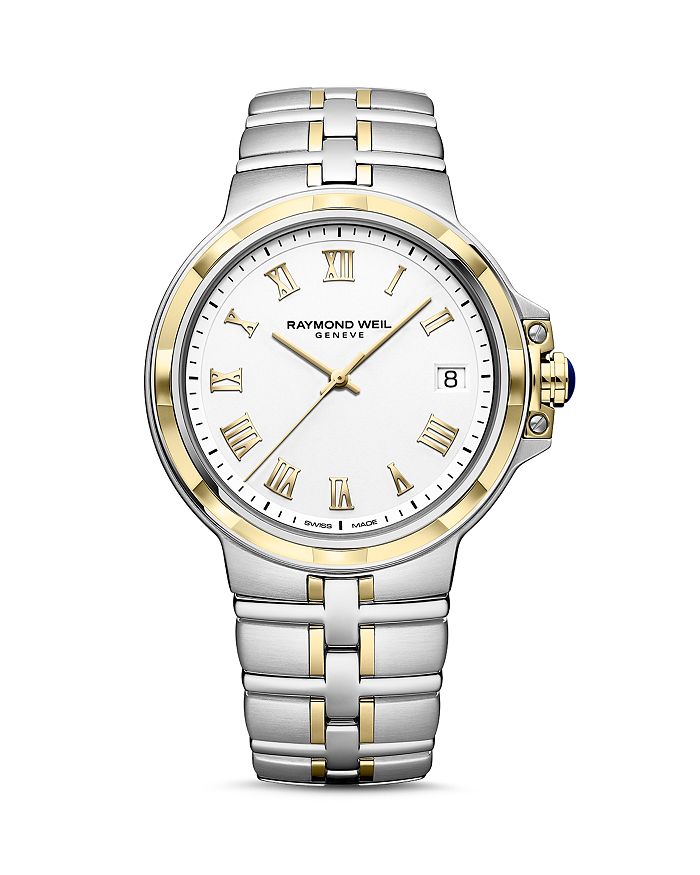 RAYMOND WEIL PARSIFAL CLASSIC WHITE DIAL WATCH, 41MM,5580-STP-00308