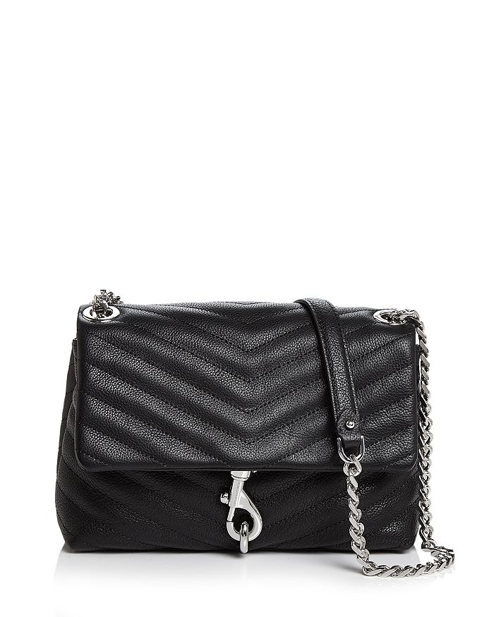 Rebecca Minkoff Edie Quilted Leather Crossbody Bag - Black In 001- Black | ModeSens