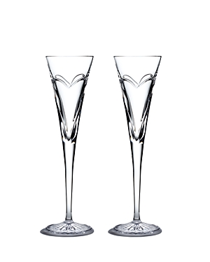 Waterford Wishes Love & Romance Toasting Flutes, Set Of 2