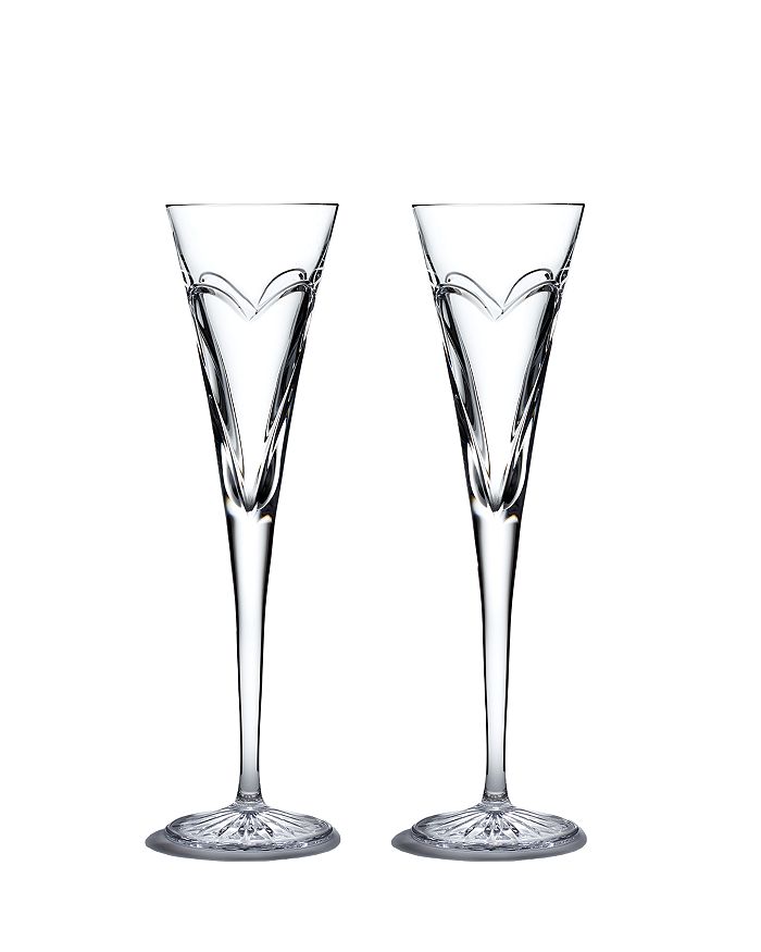 Waterford Wishes Love and Romance Flutes Set of 2 NEW 