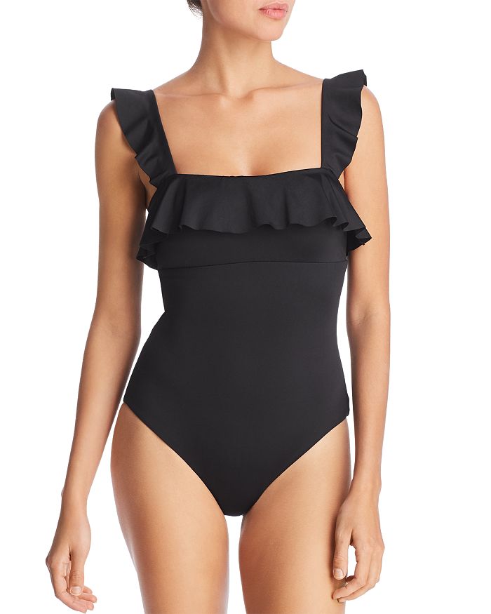 EBERJEY SO SOLID JANE RUFFLE ONE PIECE SWIMSUIT,W1450JAX