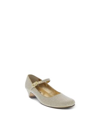 Nina - Girls' Zelia Rhinestone Satin Mary Janes - Little Kid, Big Kid