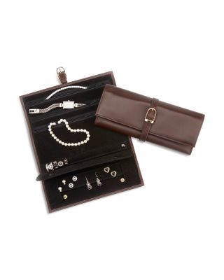Royce New York Leather Travel Jewelry Case - Black