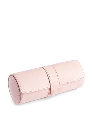 Royce New York Suede Lined Travel Watch Roll In Pink