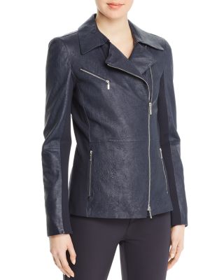 Lafayette 148 New York Elwood Leather Moto Jacket | Bloomingdale