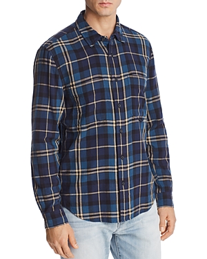7 FOR ALL MANKIND TRIPLE NEEDLE WORKER PLAID REGULAR FIT SHIRT,AM0355J108
