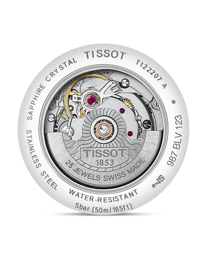 Shop Tissot Carson Automatic Lady Watch, 30mm In White/silver