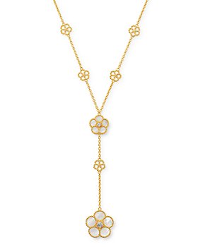Roberto Coin - 18K Yellow Gold Daisy Mother-of-Pearl & Diamond Y-Necklace, 16" - 100% Exclusive