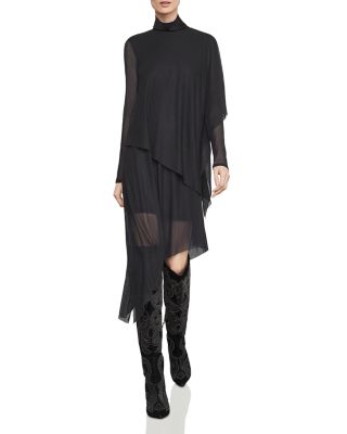 BCBGMAXAZRIA Asymmetric Tiered Turtleneck Dress Bloomingdale s