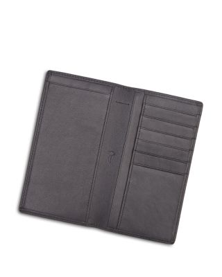 Leather RFID-Blocking Checkbook Case & Secretary Wallet