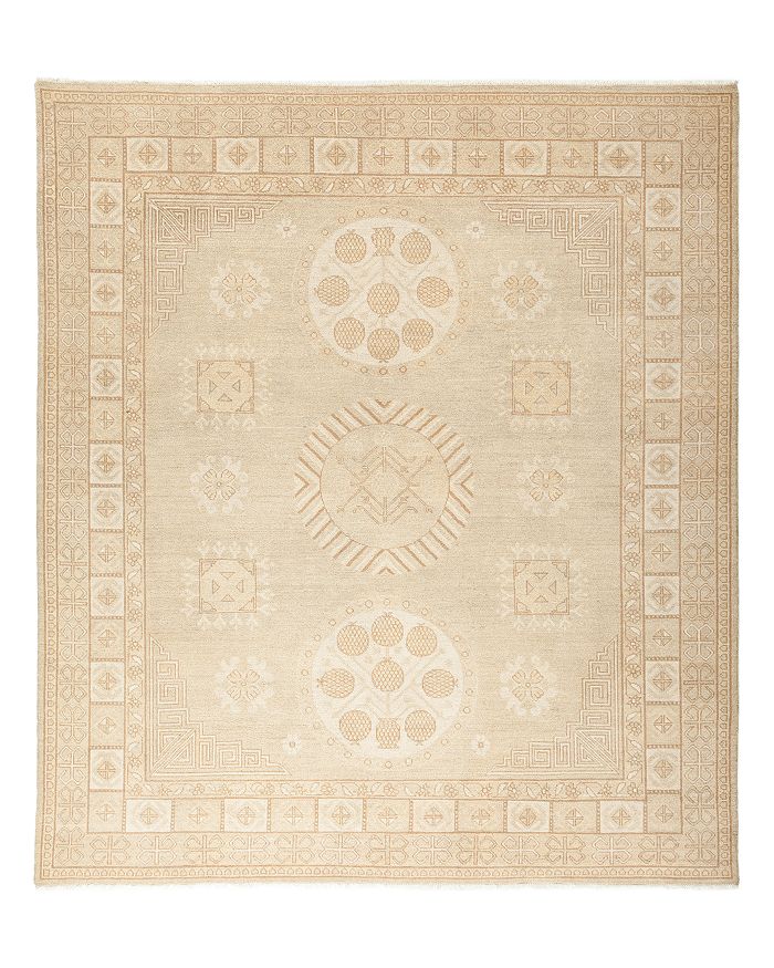 Bloomingdale's Solo Rugs Khotan Lunar Hand-knotted Area Rug, 8'2 X 9'4 In Brown