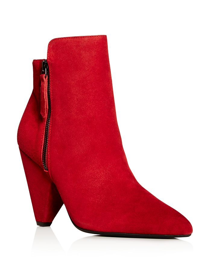 Kenneth Cole Women's Galway Pointed-toe Double Zip Booties In Fuego Suede