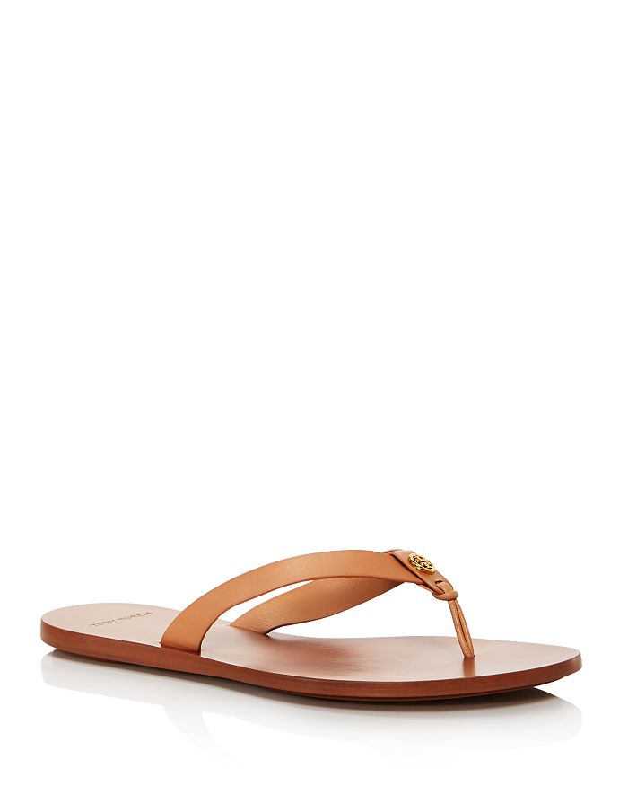 TORY BURCH WOMEN'S MANON LEATHER THONG SANDALS,53653
