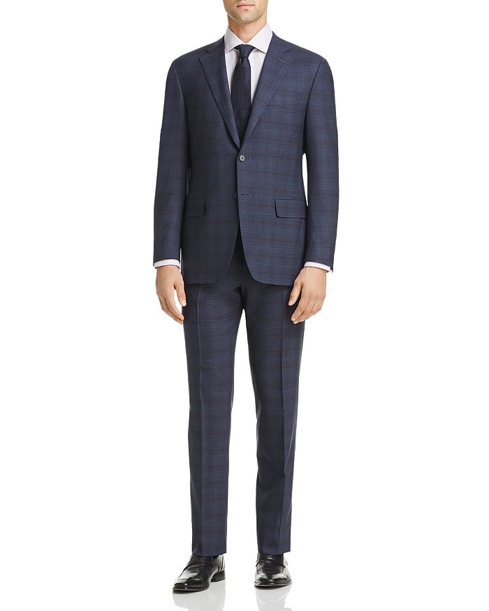 Canali Tonal Plaid Siena Classic Fit Suit - 100% Exclusive In Slate ...