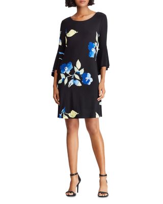 ralph lauren floral bell sleeve dress