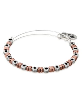 Alex and Ani XO Two-Tone Beaded Bangle Bracelet