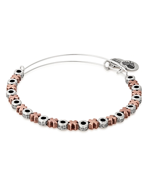 Alex and Ani XO Two-Tone Beaded Bangle Bracelet