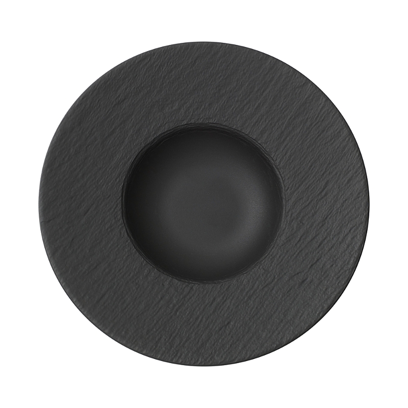 Villeroy & Boch Ack Manufacture Rock Porcelain Pasta Plate 29cm In Black