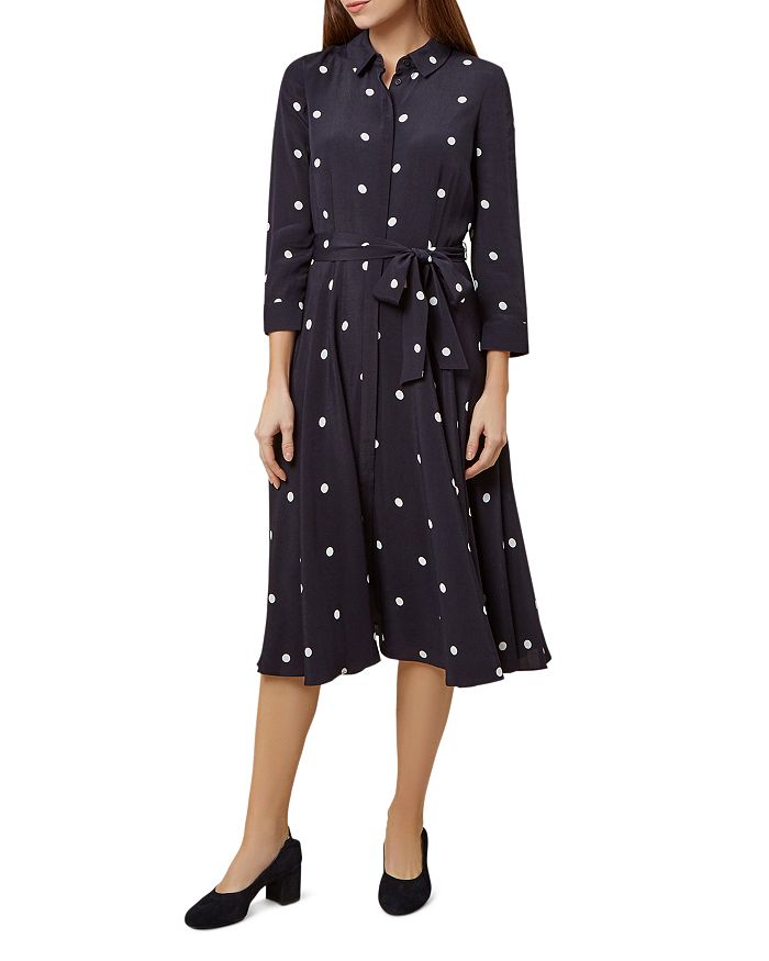 HOBBS LONDON LAINEY POLKA DOT SHIRT DRESS 011958689021L00