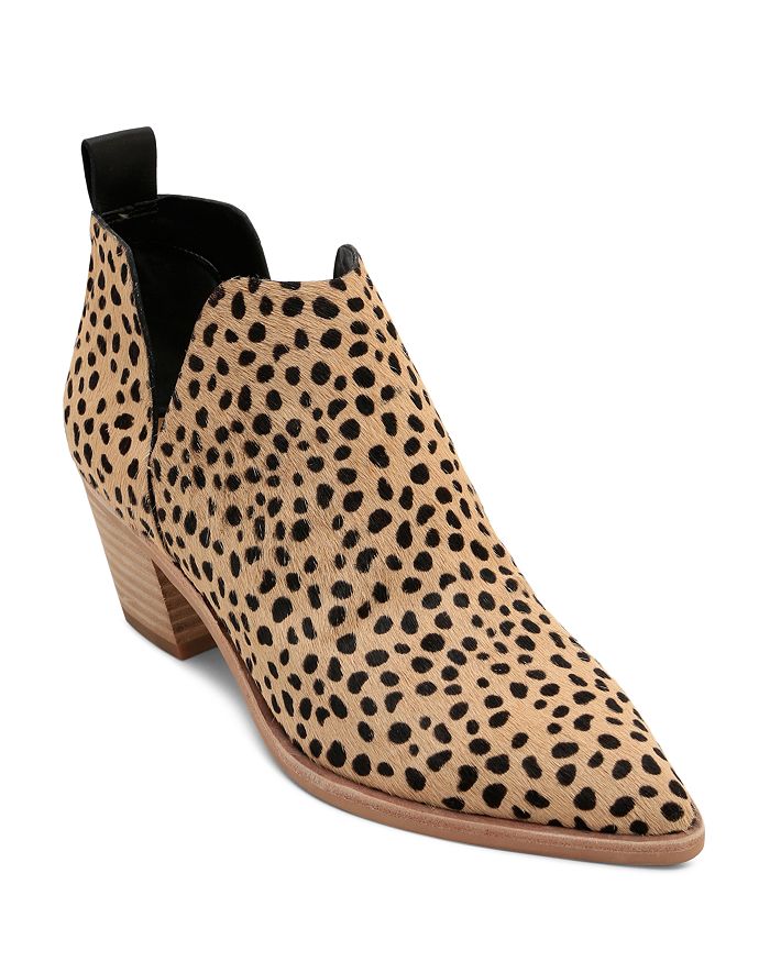 Dolce Vita Women's Sonni Leopard Print Calf Hair Ankle Booties