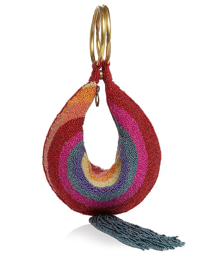 From St Xavier Medium Aladdin Beaded Clutch In Multi/gold ModeSens