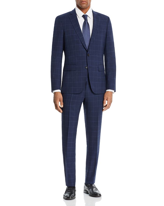 BOSS Huge/Genius Windowpane Slim Fit Suit | Bloomingdale's