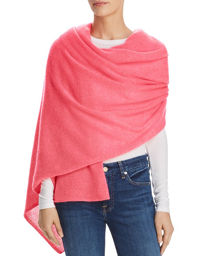 C By Bloomingdale's Cashmere Travel Wrap - 100% Exclusive In Coral