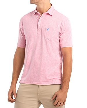 Johnnie-o Original Heathered Regular Fit Polo Shirt In Punch
