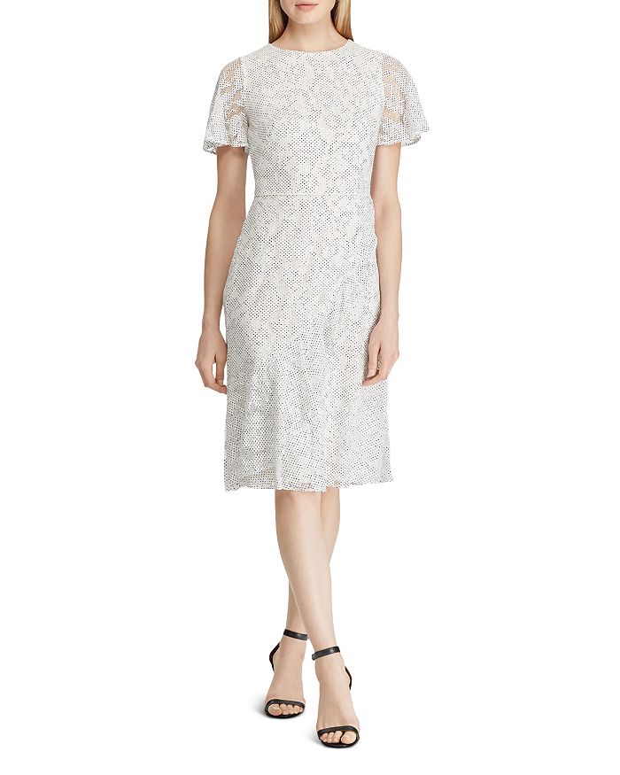 Ralph Lauren Dot-Printed Lace Dress | Bloomingdale's