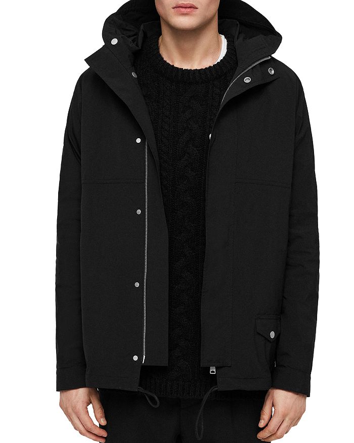Allsaints Tanaka Hooded Jacket In Black