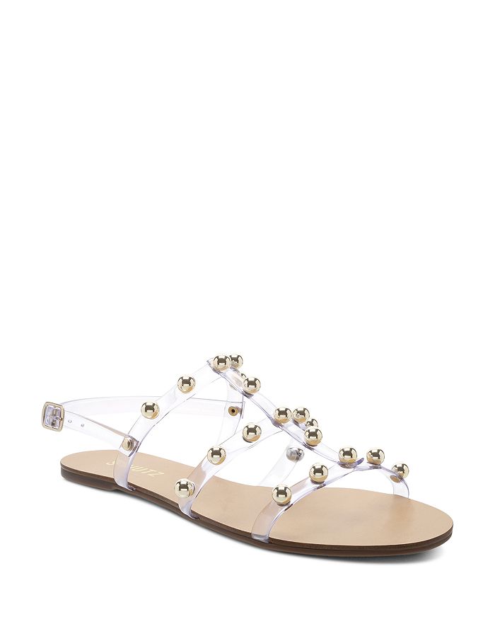 SCHUTZ Women's Yarin Studded Flat Sandals | Bloomingdale's