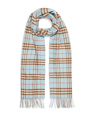 Burberry The Classic Vintage Check Cashmere Scarf In Pale Peridot