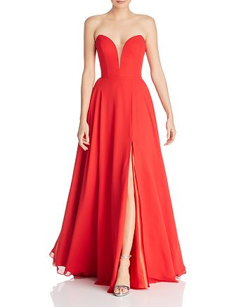 Faviana Couture - Chiffon Plunging Sweetheart Gown