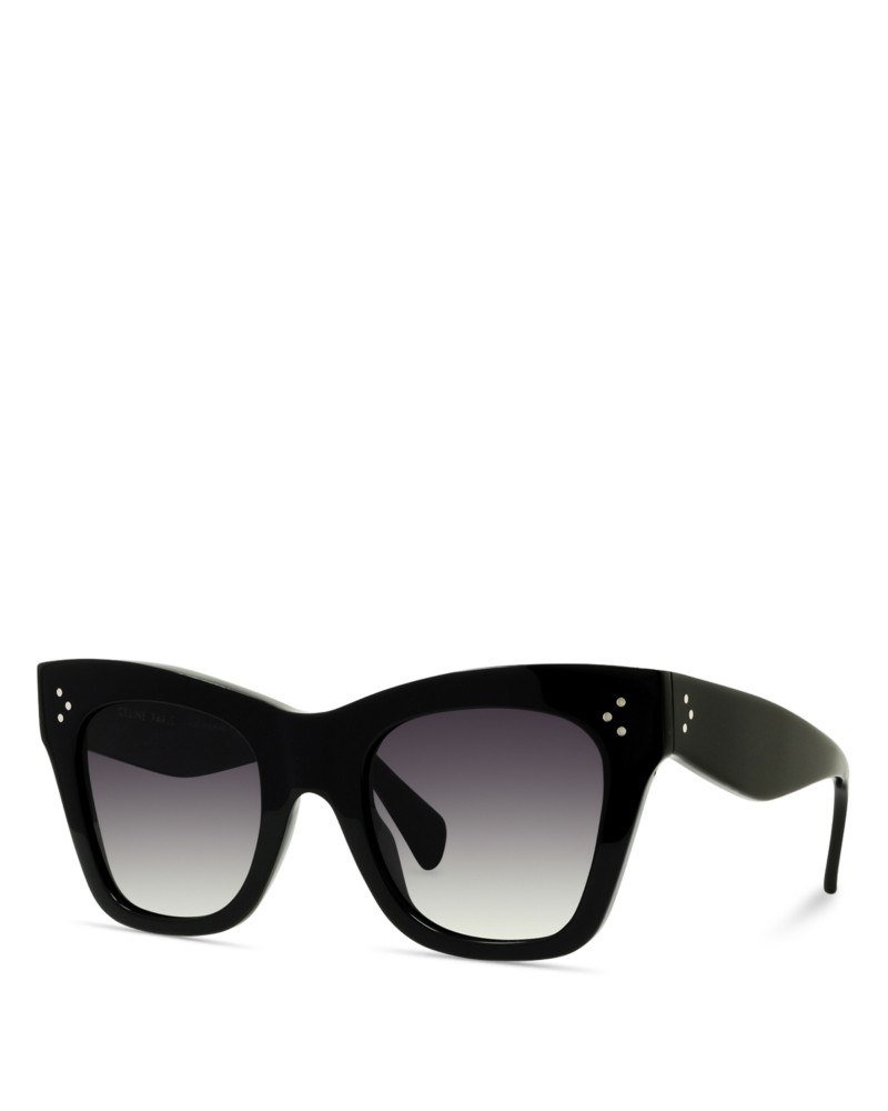 Celine Polarized Square Sunglasses, 50mm in Black/Gray