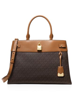 michael kors gramercy large logo satchel