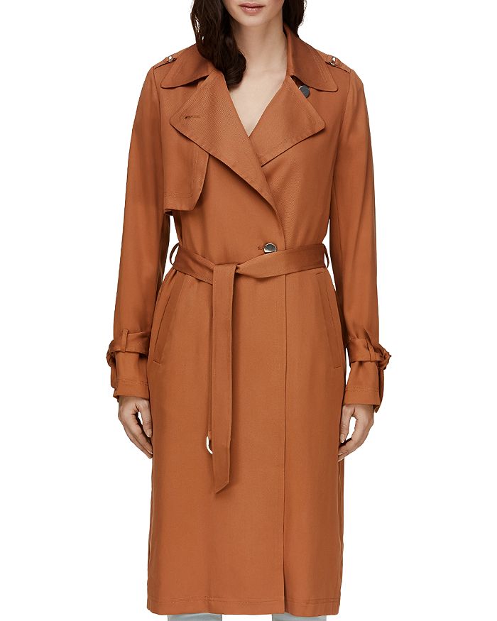 Soia & Kyo Nousha Trench Coat In Amber