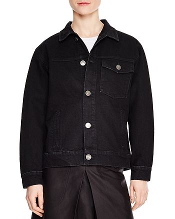 Sandro Jores World Lovers Denim Jacket in Black | Bloomingdale's