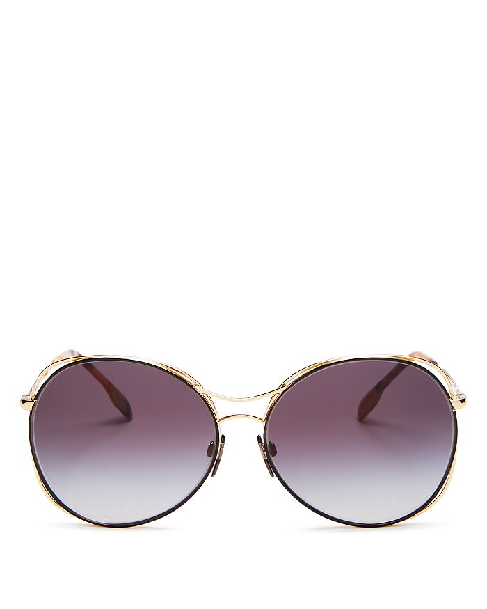 BURBERRY WOMEN'S OVERSIZED ROUND SUNGLASSES, 60MM,BE310560-Y