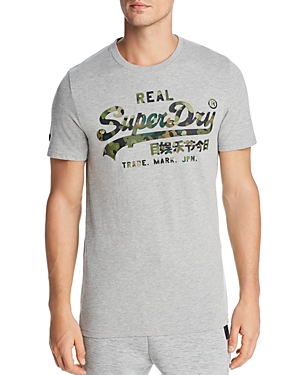 Superdry Tops Vintage Camouflage-Print Logo-Appliqué Tee