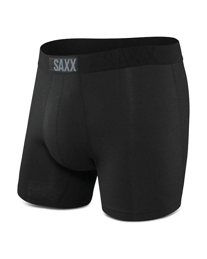 Shop Saxx Vibe Boxer Briefs In Black