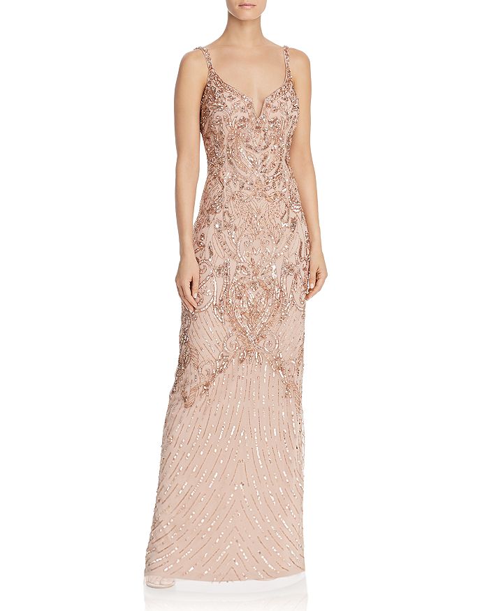 Aidan Mattox Embellished Mesh Gown - 100% Exclusive | Bloomingdale's