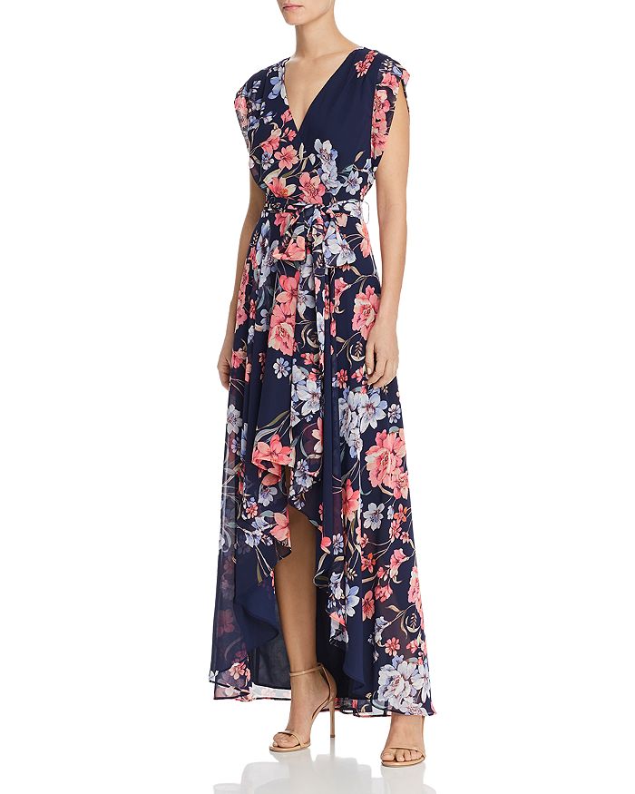Eliza J Obi Floral Print High Low Dress Bloomingdale s