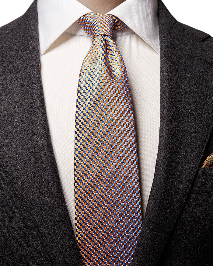 Shop Eton Dot Silk Classic Tie In Yellow