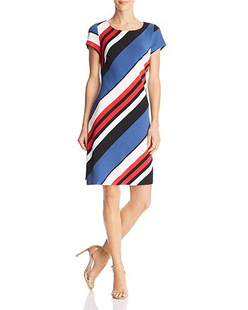 Adrianna Papell Striped Knit Dress | Bloomingdale's